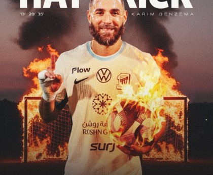 英超直播-本泽马在沙特超联赛已经4次戴帽，创造吉达联合队史纪录